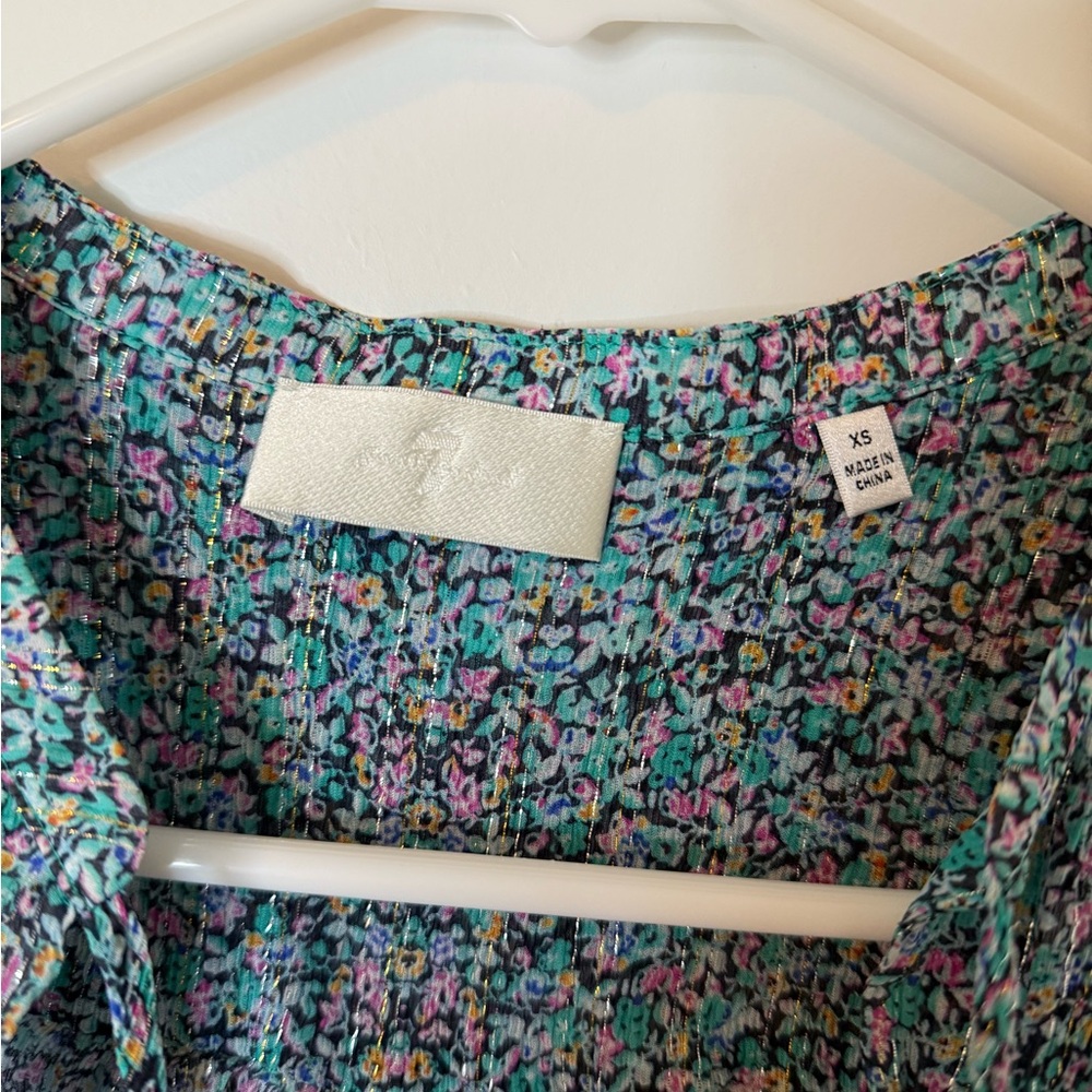 7 For All Mankind Silk Sheer Blouse - Picture 5 of 7